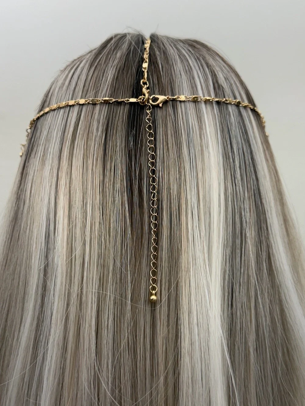 Boho Gold-Tone Head Chain Crystal Coin Headpiece Festival Hair Jewelry Wedding